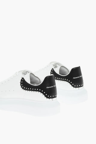 Sneakers Low-Top In Pelle Con Borchie