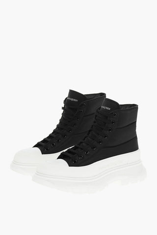 Platform Soles Quilted High Top Sneakers