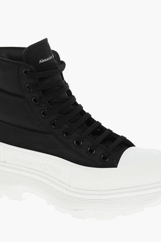 Platform Soles Quilted High Top Sneakers