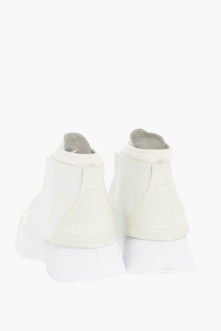 High-Top Sneakers With Leather Panels And Logoed Laces