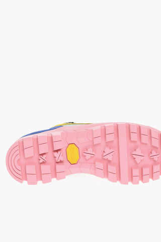 Lug Soles Color Block Leather Sneakers