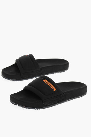 Rubber Soles Padded Fabric Slides