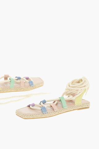 Sandali In Pelle E Corda