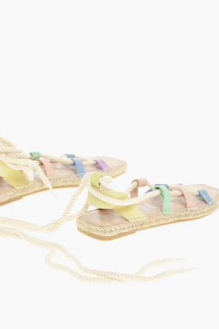 Sandali In Pelle E Corda