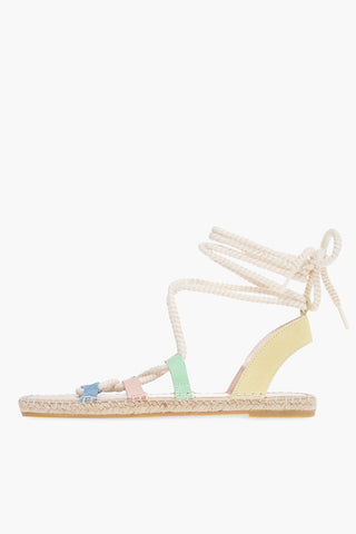 Sandali In Pelle E Corda