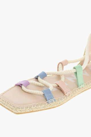 Sandali In Pelle E Corda