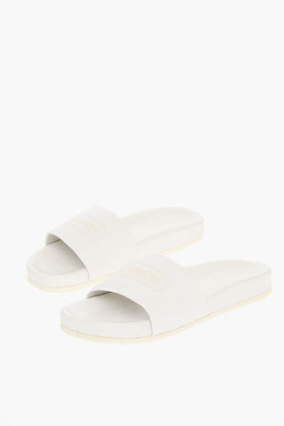 Slides In Pelle ALEXIS Con Stampa Logo