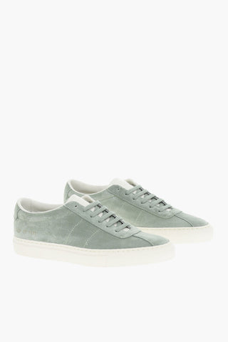 Sneakers Low-Top In Pelle Scamosciata Con Suola In Gomma