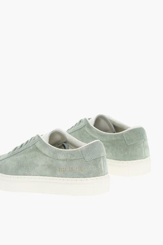 Sneakers Low-Top In Pelle Scamosciata Con Suola In Gomma
