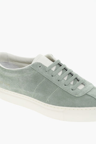 Sneakers Low-Top In Pelle Scamosciata Con Suola In Gomma