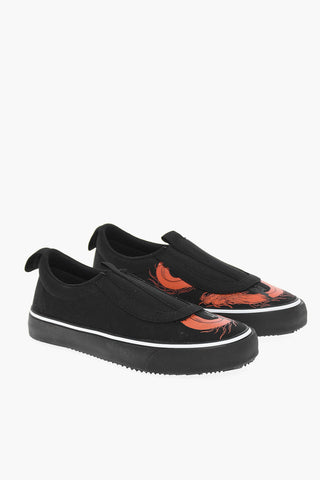 Rubber Sole Printed Slip On Sneakers