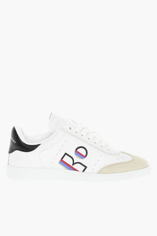 Sneakers In Pelle Con Stampa Logo