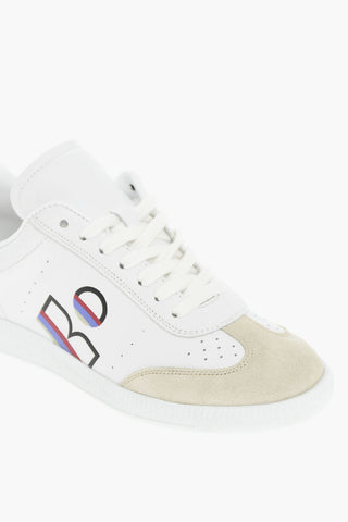 Sneakers In Pelle Con Stampa Logo
