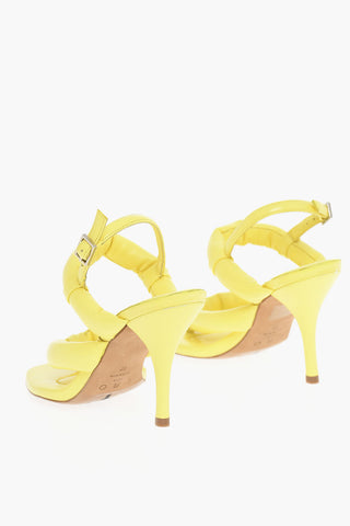 Padded Leather Flip Flop Sandals 10 cm