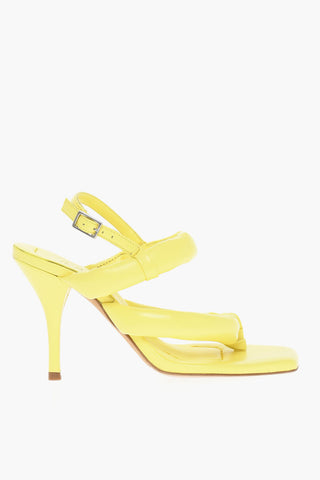 Padded Leather Flip Flop Sandals 10 cm