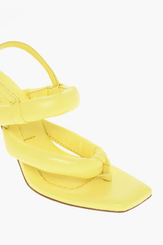 Padded Leather Flip Flop Sandals 10 cm