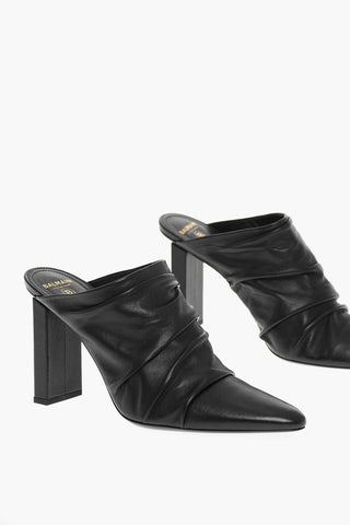 Sabot Con Tacco In Pelle 8cm