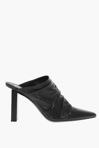 Sabot Con Tacco In Pelle 8cm