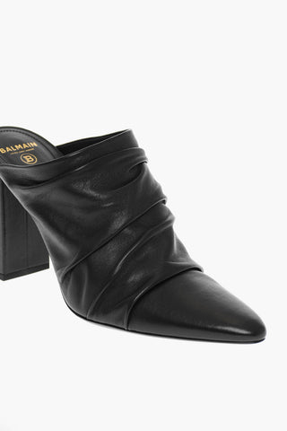 Sabot Con Tacco In Pelle 8cm