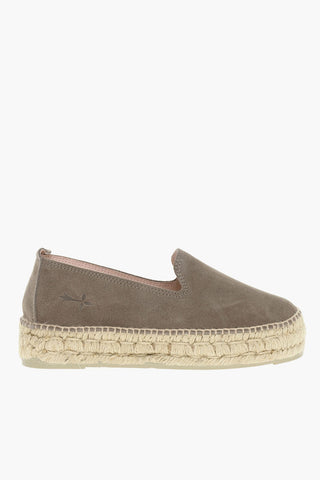Rubber Sole Suede Leather Espadrillas