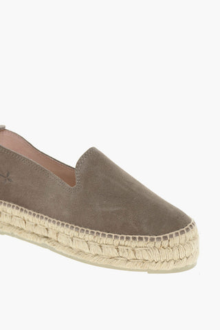 Rubber Sole Suede Leather Espadrillas