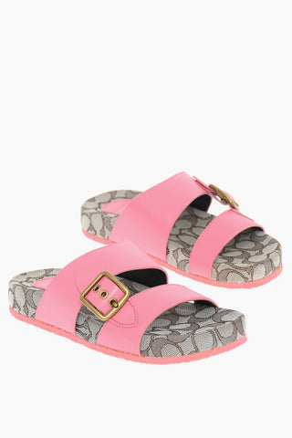 Leather ADDISON Slides With Buckle