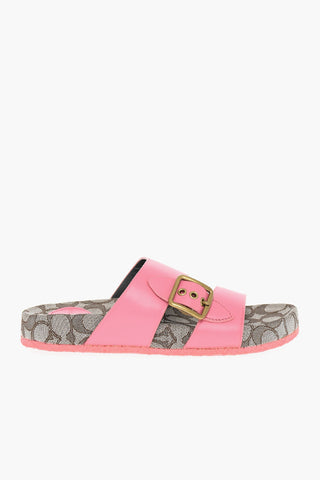 Leather ADDISON Slides With Buckle