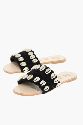 Crochet Sandals with Shell Embellishment