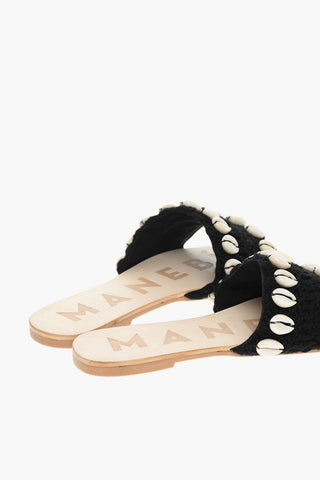 Crochet Sandals with Shell Embellishment