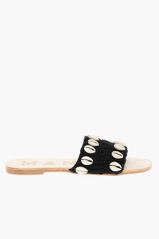 Crochet Sandals with Shell Embellishment