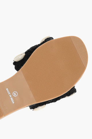 Crochet Sandals with Shell Embellishment