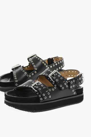 Leather OPHIE sandals With Buckles