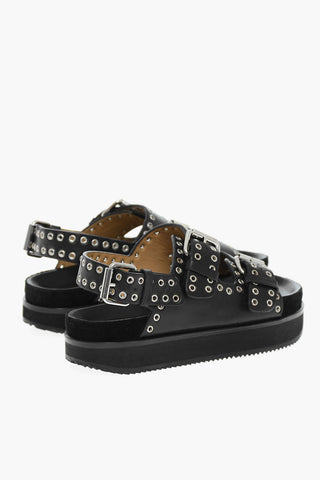 Leather OPHIE sandals With Buckles