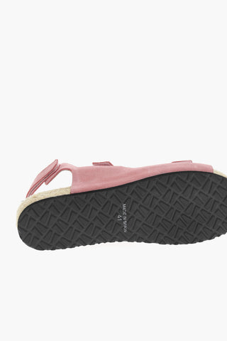 Sandali In Pelle Scamosciata Con Chiusura In Velcro