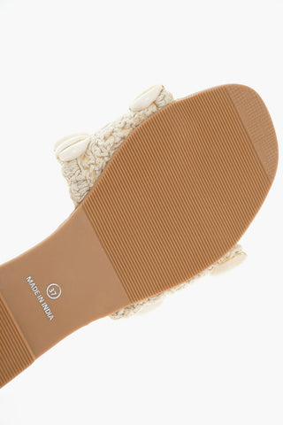 Crochet Sandals with Shell Embellishment
