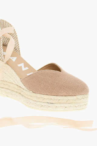 Canvas Decolleté With Wedge