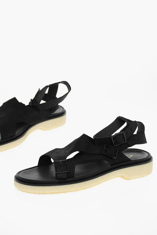 Sandali In Pelle Con Monk Strap