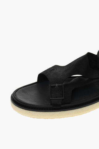 Sandali In Pelle Con Monk Strap