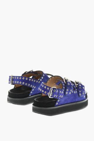Suede Leather OPHIE sandals With Buckles