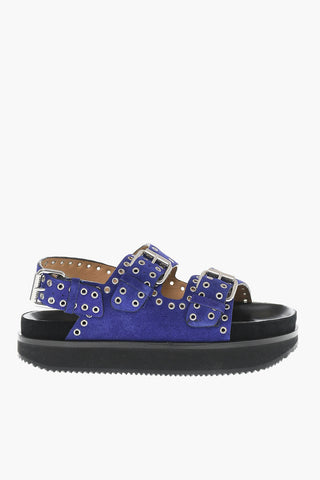 Suede Leather OPHIE sandals With Buckles