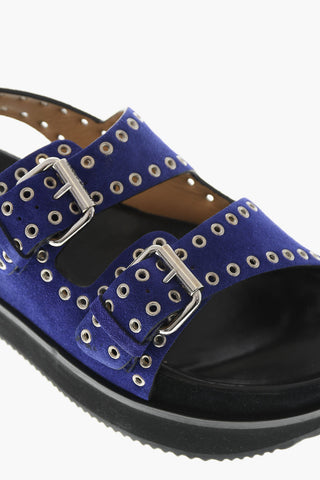 Suede Leather OPHIE sandals With Buckles