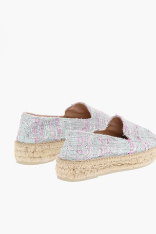 Rubber Soles Lamé Bouclé Espadrillas