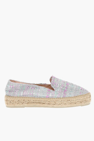 Rubber Soles Lamé Bouclé Espadrillas