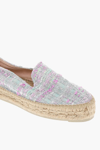 Rubber Soles Lamé Bouclé Espadrillas