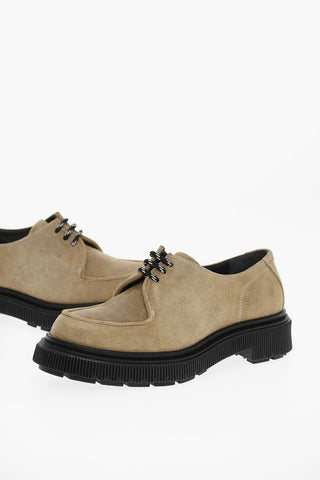 Scarpe Derby In Pelle Scamosciata