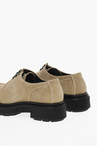Scarpe Derby In Pelle Scamosciata