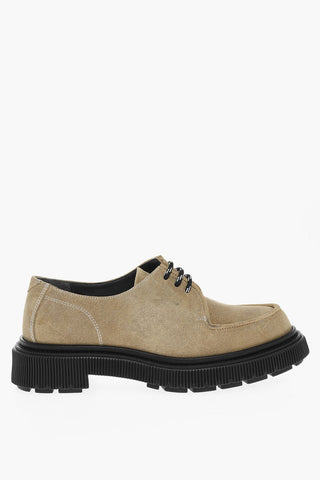 Scarpe Derby In Pelle Scamosciata