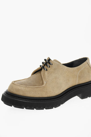 Scarpe Derby In Pelle Scamosciata