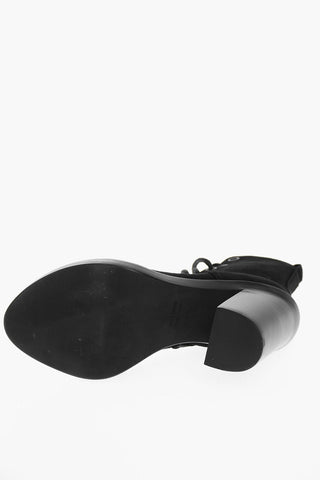 Stivaletti In Pelle Scamosciata Con Chiusura A Corsetto Tacco 10 cm