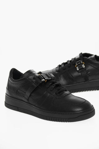Leather Low-Top Sneakers With Strap